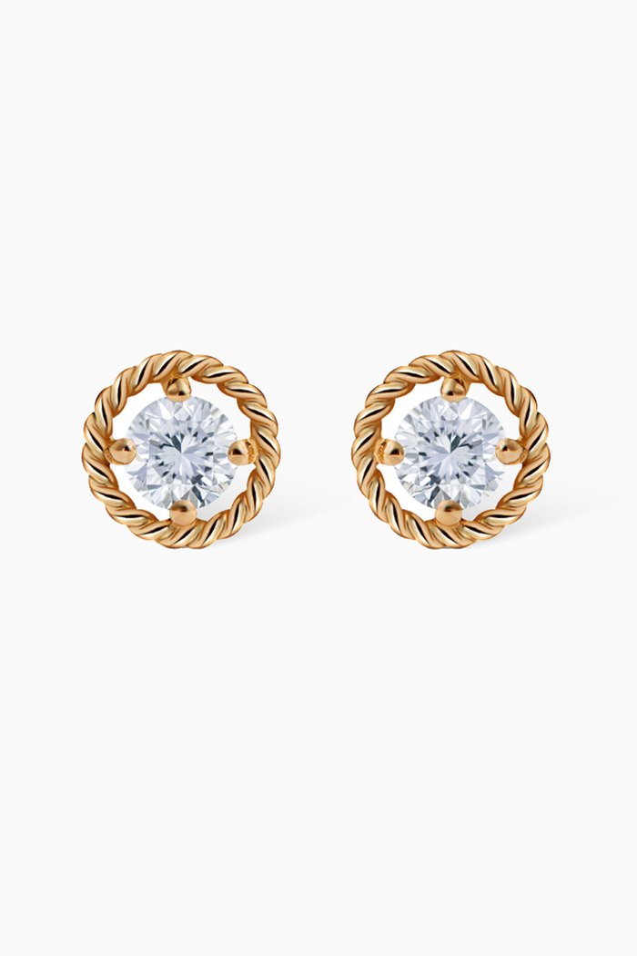 

Salasil Earrings with Diamond in 18kt Yellow Gold, Mini