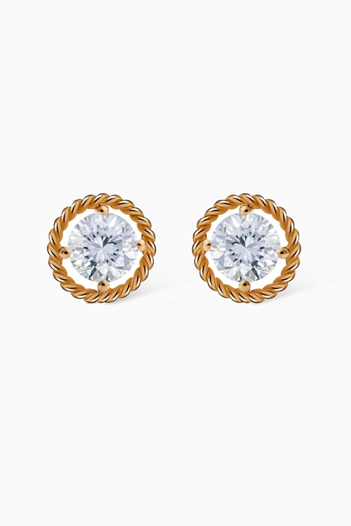 

Salasil Earrings with Diamond in 18kt Yellow Gold, Small