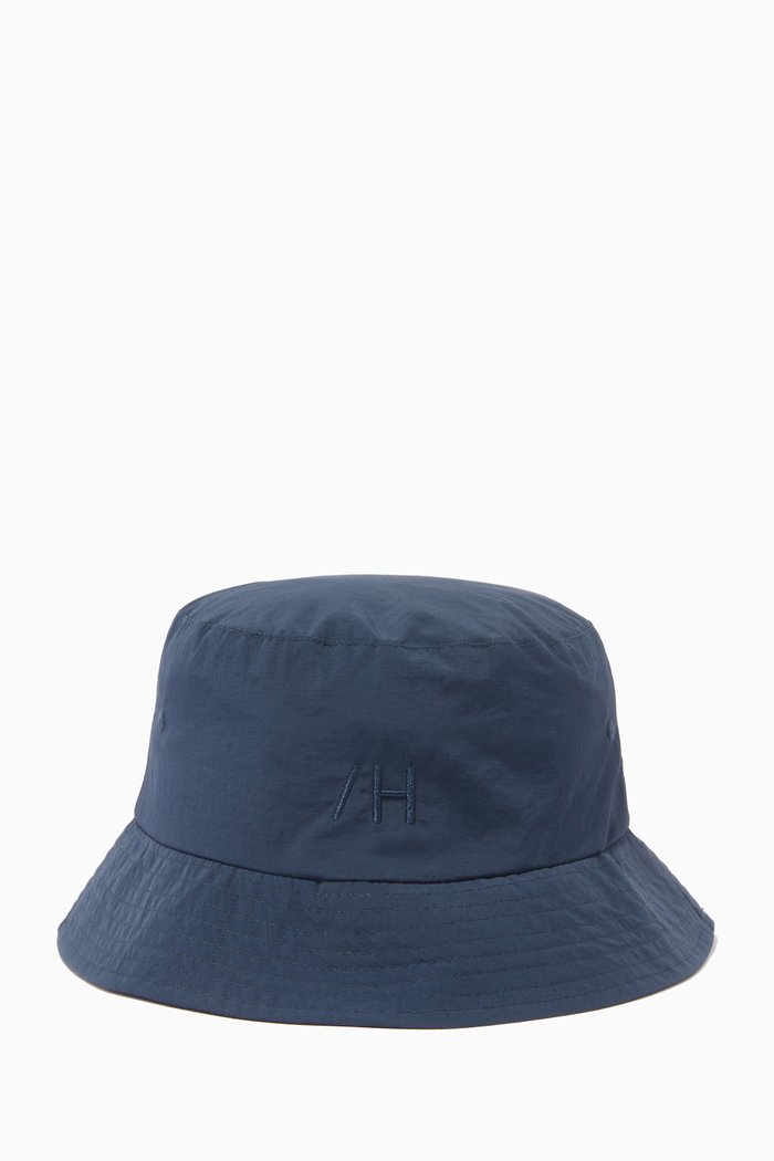 

Logo Embroidered Bucket Hat in Nylon, Blue