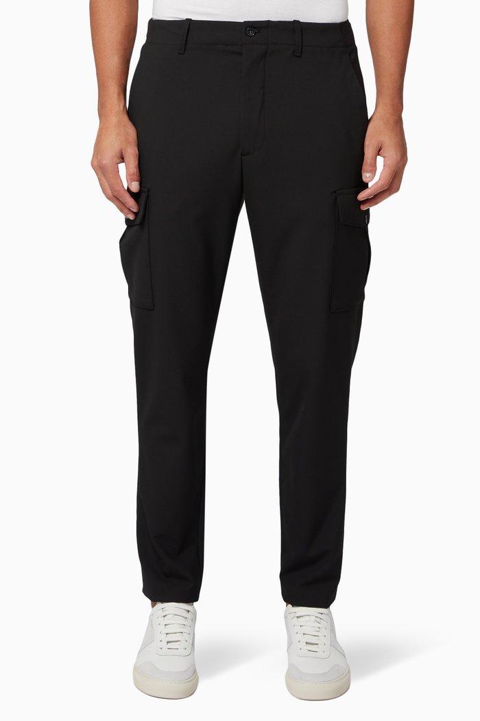 

Slim Tapered Cargo Pants, Black