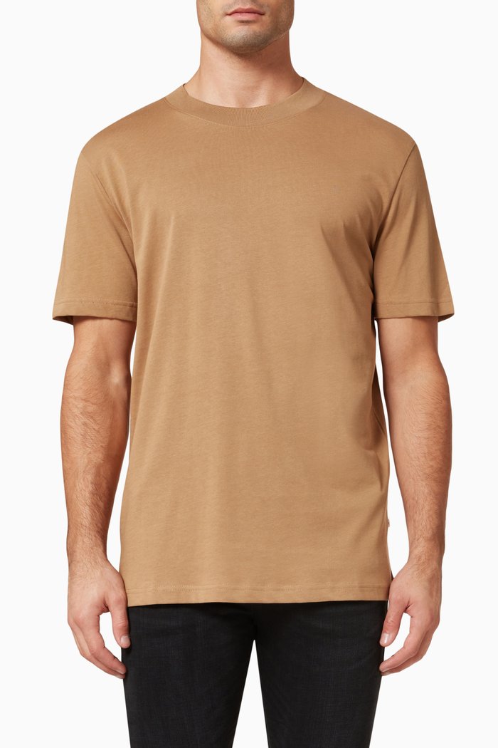 

Mock Neck T-shirt in Organic Cotton, Neutral