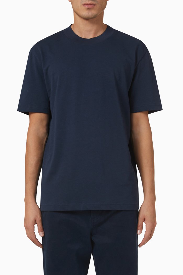 

T-shirt in Organic Cotton Jersey, Blue