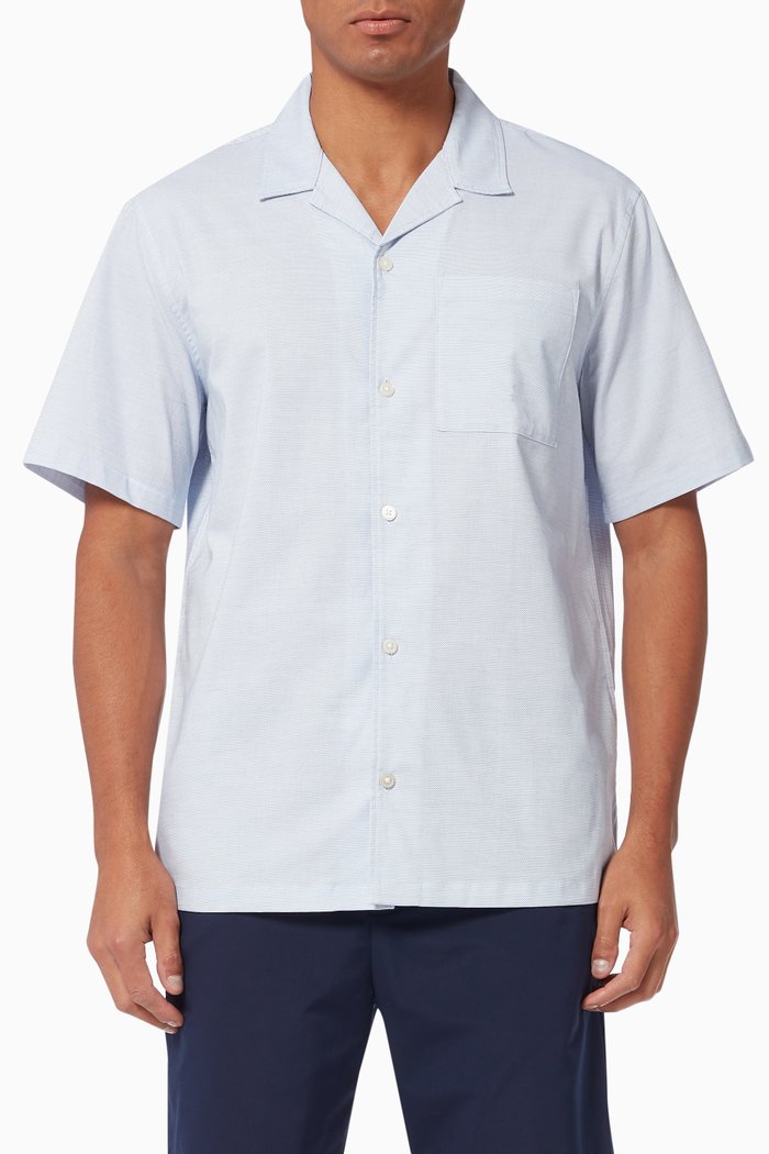 

Resort Shirt in Organic Cotton, Blue