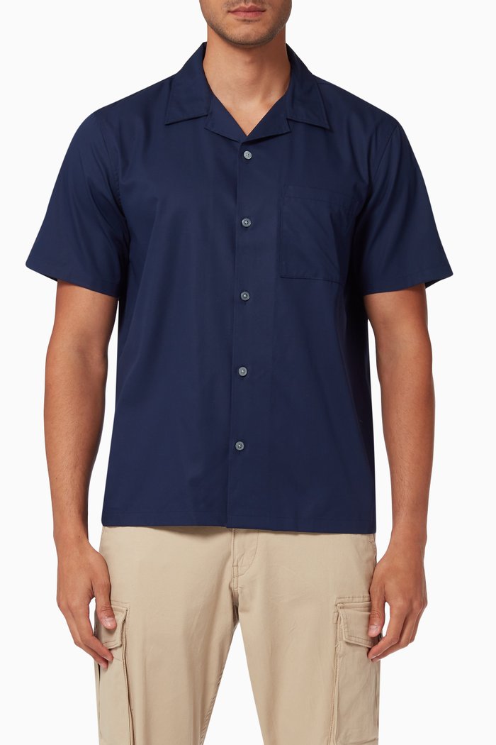 

Resort Shirt in Cotton, Blue