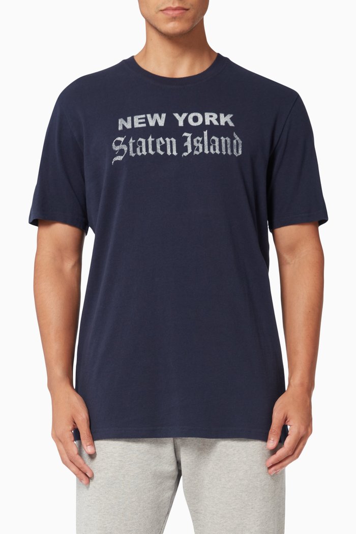 

Artwork Print T-shirt in Organic Cotton, Blue