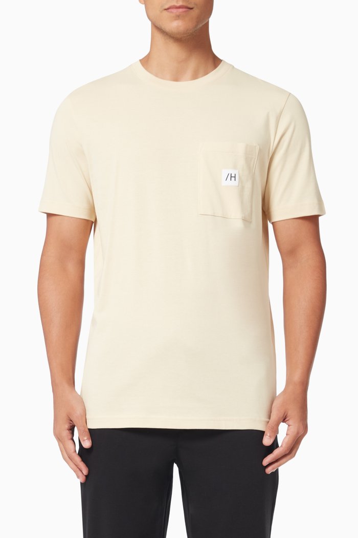 

Logo Pockets T-Shirt in Organic Cotton, Neutral
