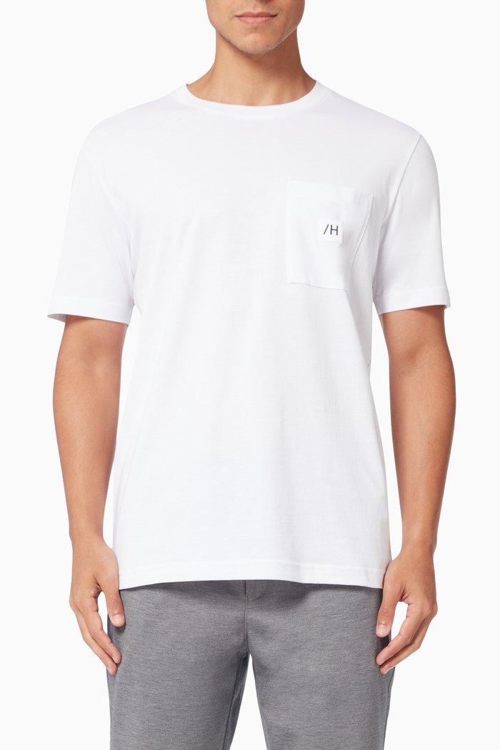 

Logo Pocket T-shirt in Organic Cotton, White
