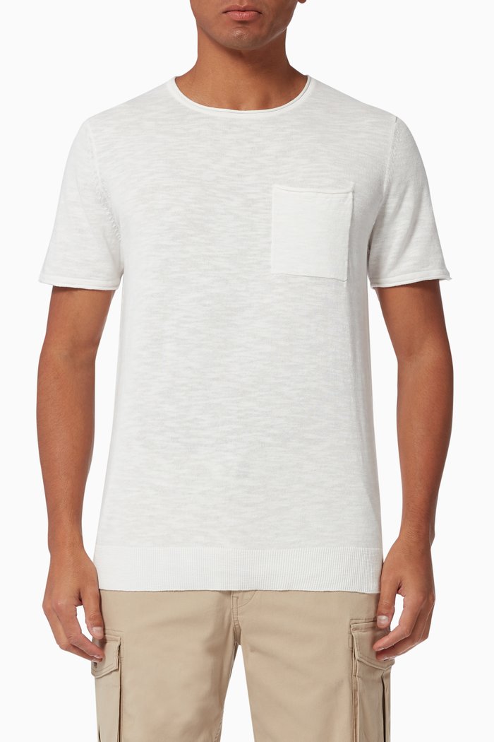 

Rolled Hem T-shirt in Organic Cotton, Neutral