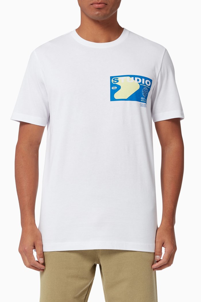

Barcode Graphic Jersey T-shirt, White