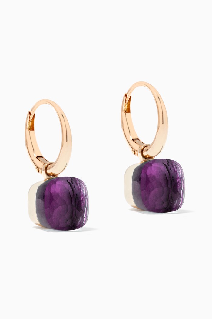 

Nudo Petite Earrings with Amethyst in 18kt Rose Gold, Purple