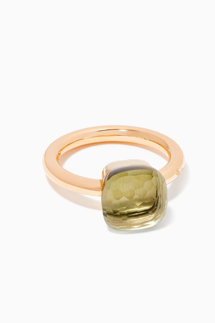 Nudo Classic Ring with Prasiolite in 18kt Rose Gold, Green