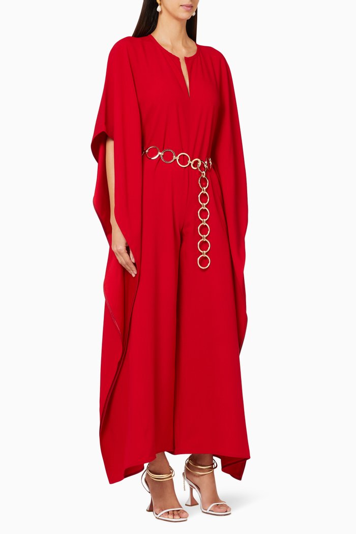 

Gae Crepe Cady Jumpsuit, Red