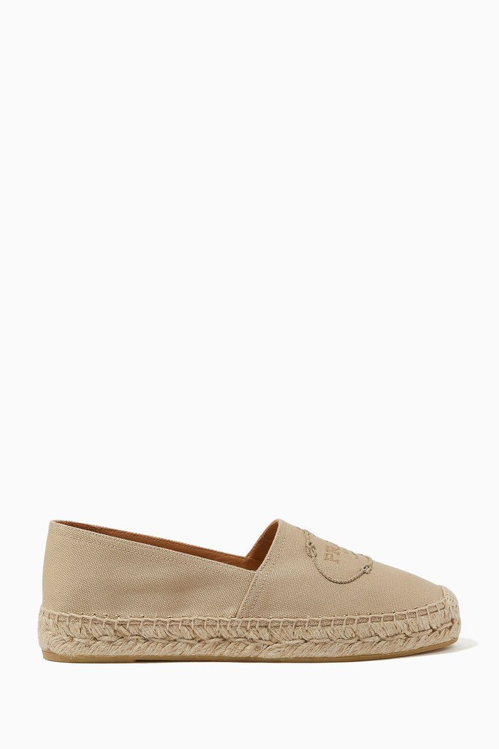 

Logo Espadrilles in Canvas, Neutral