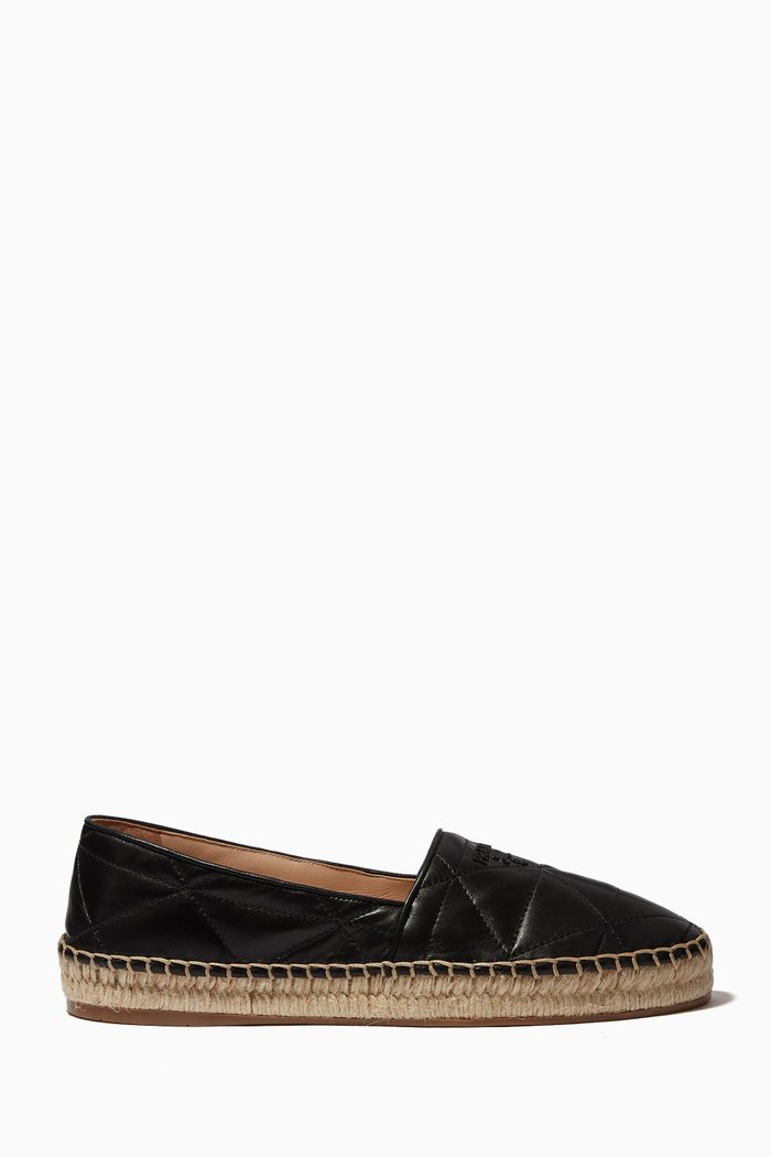 

Logo Espadrilles in Quilted Nappa, Black