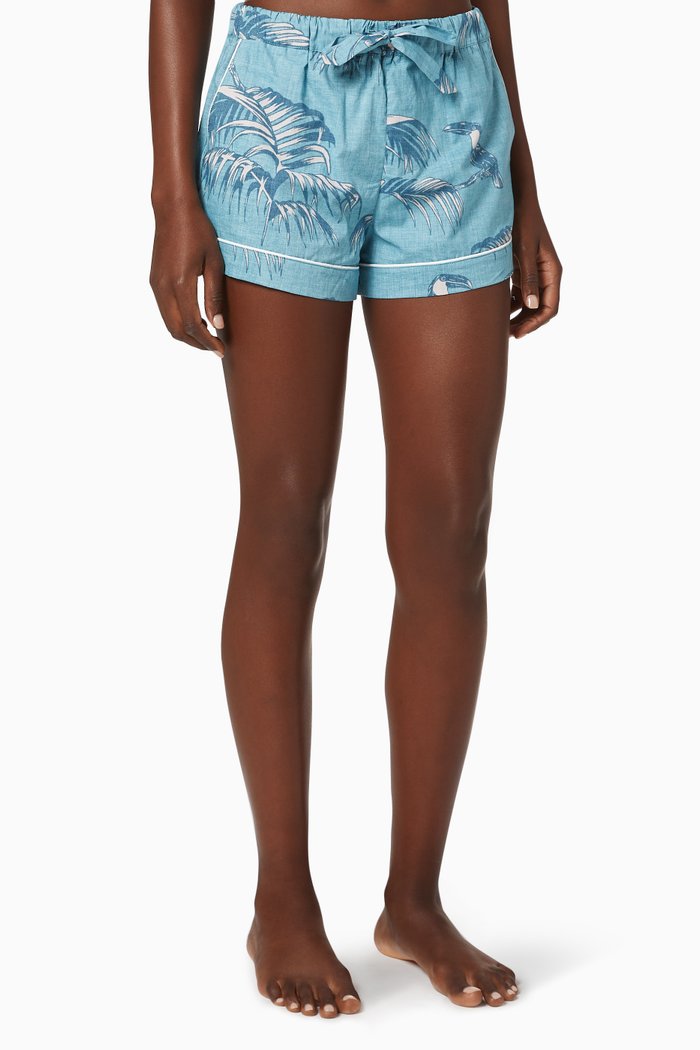 

Bocas Cotton Pyjama Shorts, Blue