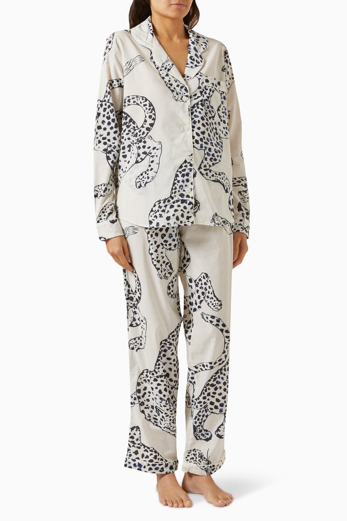 

The Jag Long Cotton Pyjama Set, Multicolour