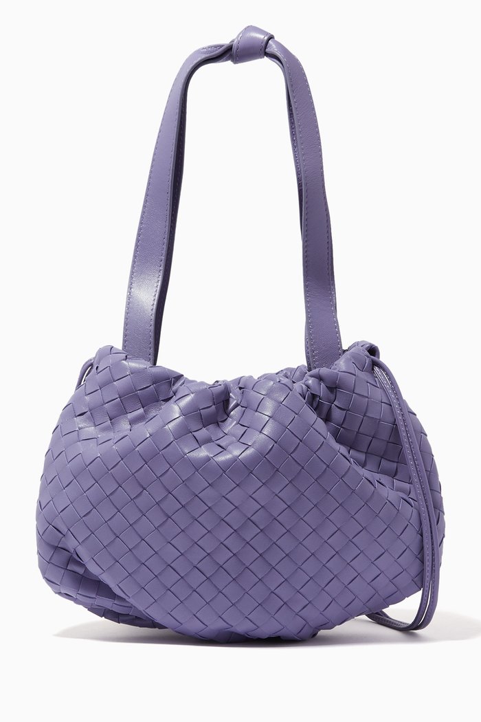 

The Small Bulb Bag in Intrecciato Nappa, Purple