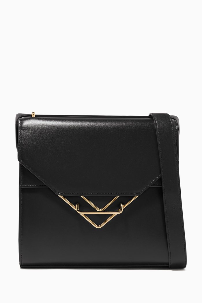 

The Clip Bag in Box Calf, Black