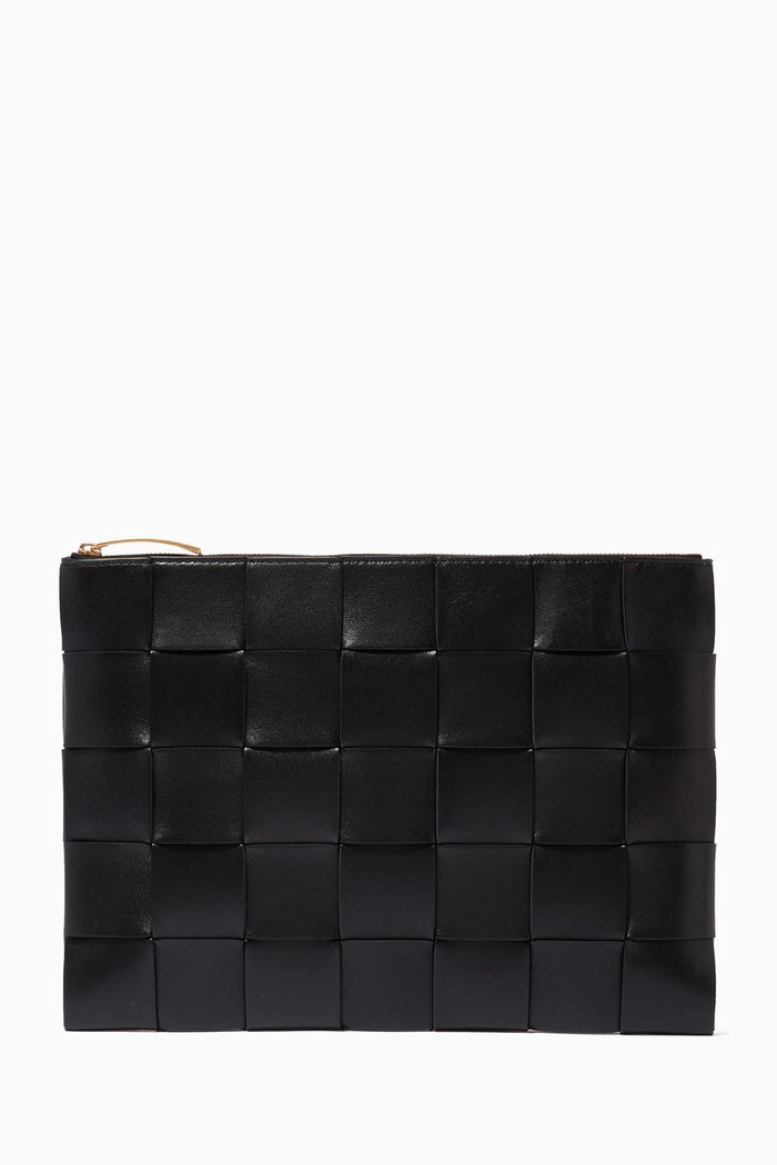 

Pouch in Intrecciato Nappa, Black