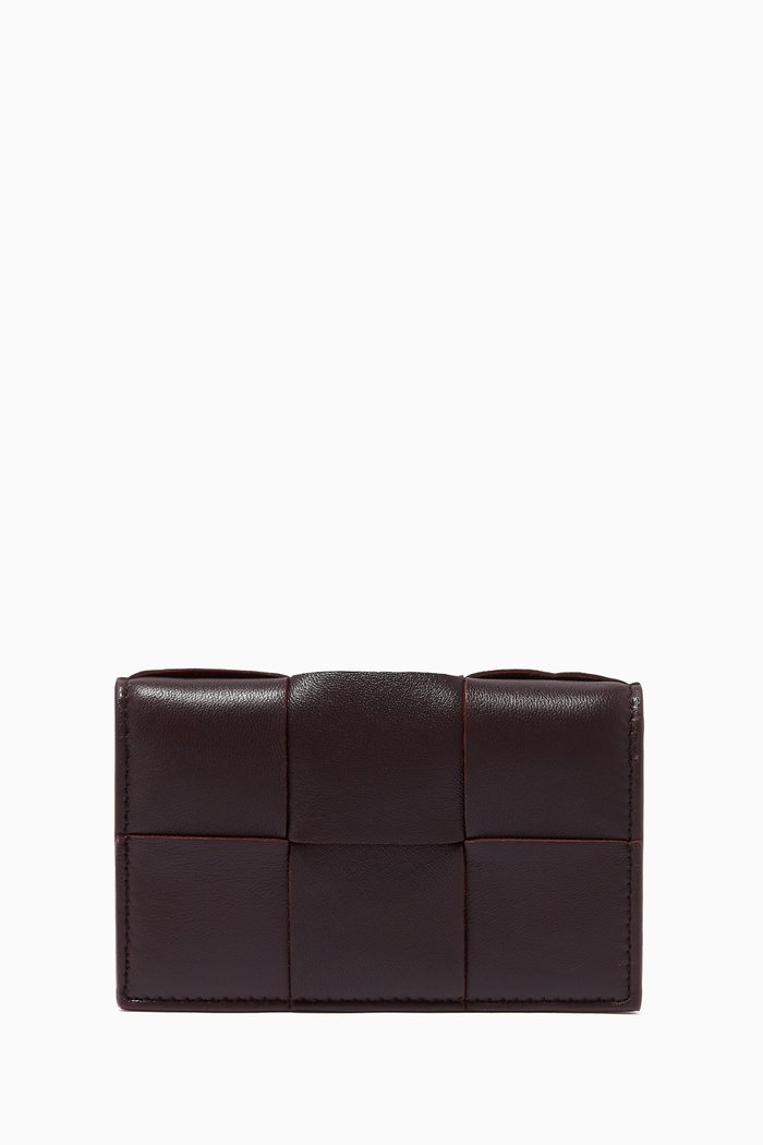 

Card Case in Intrecciato Nappa, Purple