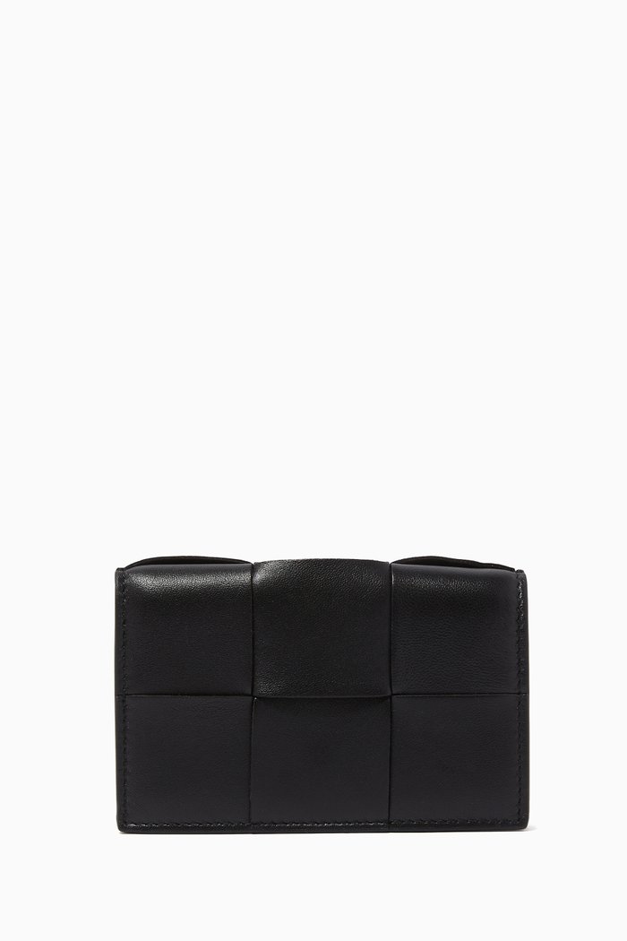 

Card Case in Intrecciato Nappa, Black