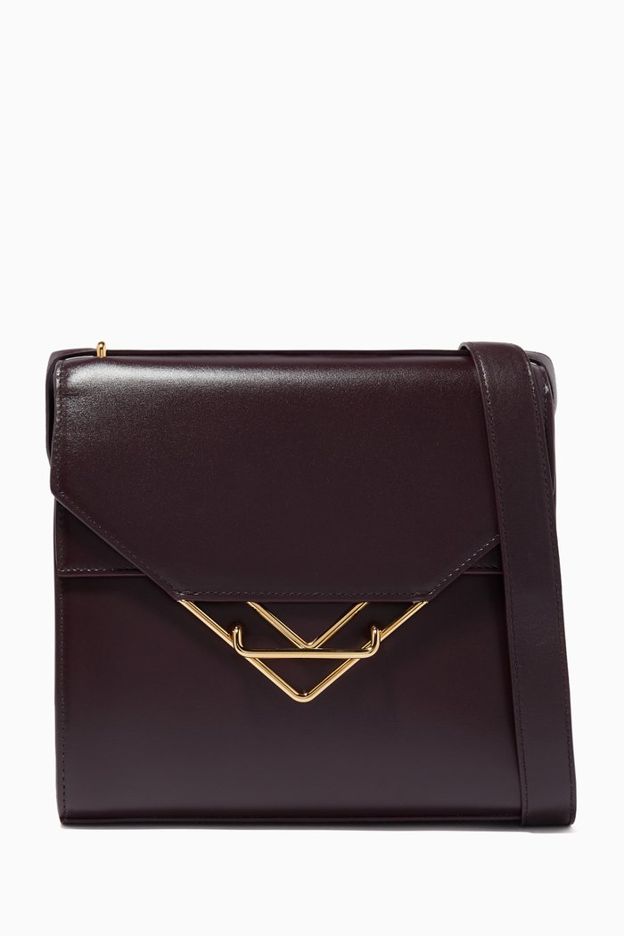 

The Clip Bag in Box Calf, Purple
