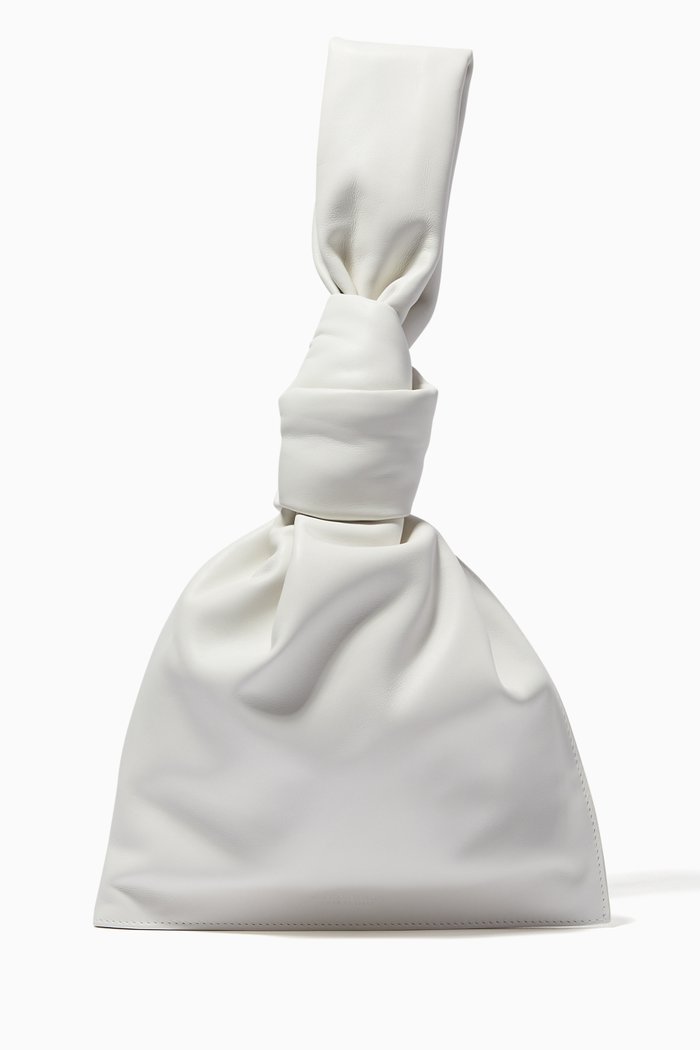 

The Mini Twist Clutch in Nappa Calfskin, White