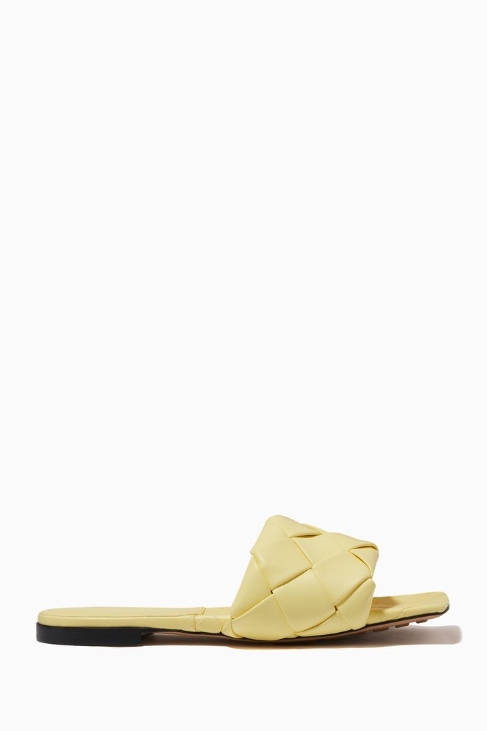 

The Lido Flat Sandals in Nappa, Yellow