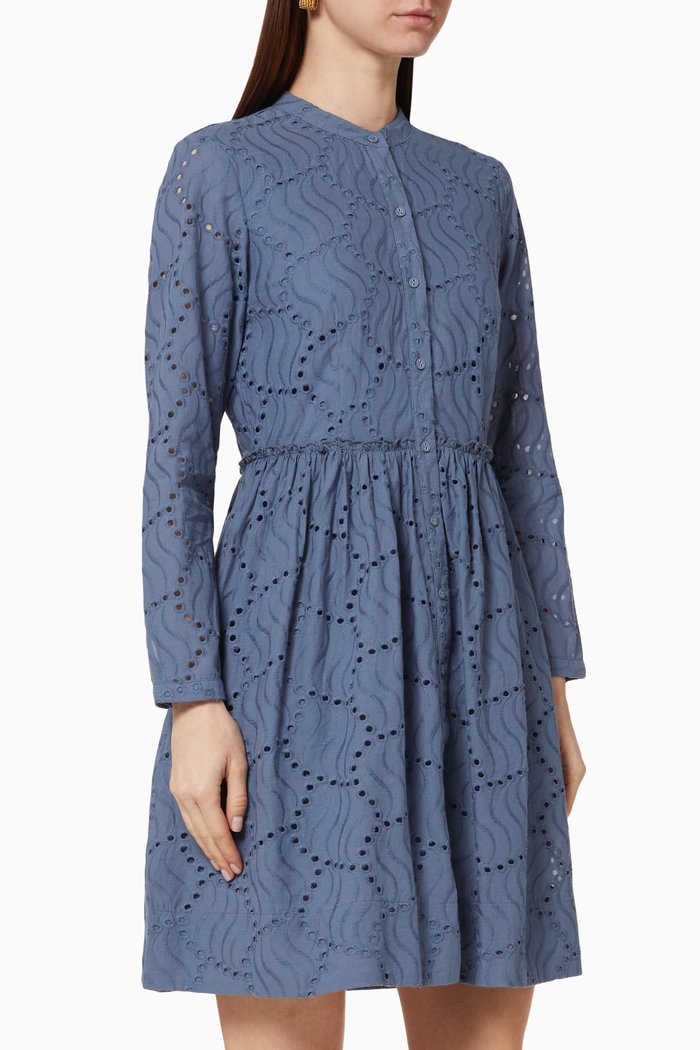 

Yasbim Broderie Anglaise Shirt Dress, Blue