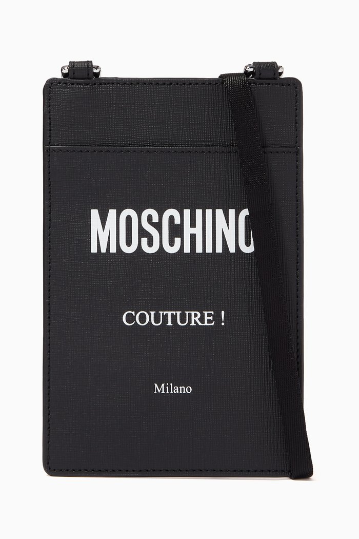 

Couture Neck Wallet in Leather, Black