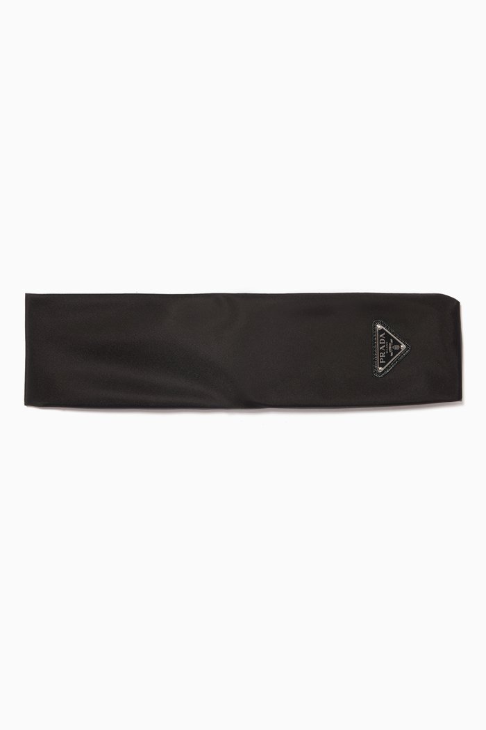 

Triangle Logo Headband in Nylon, Black