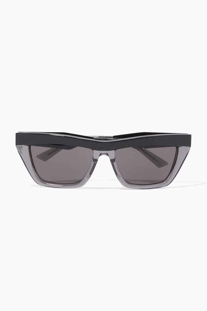 D-frame Sunglasses, Black