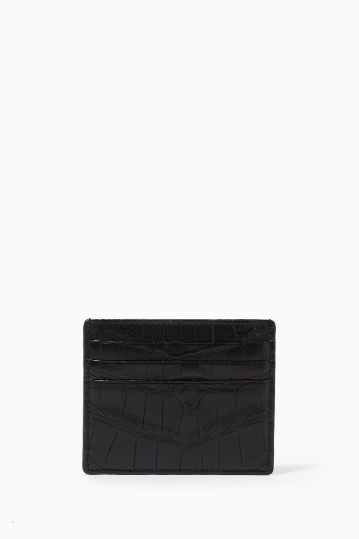 

Card Case in Crocodile, Black