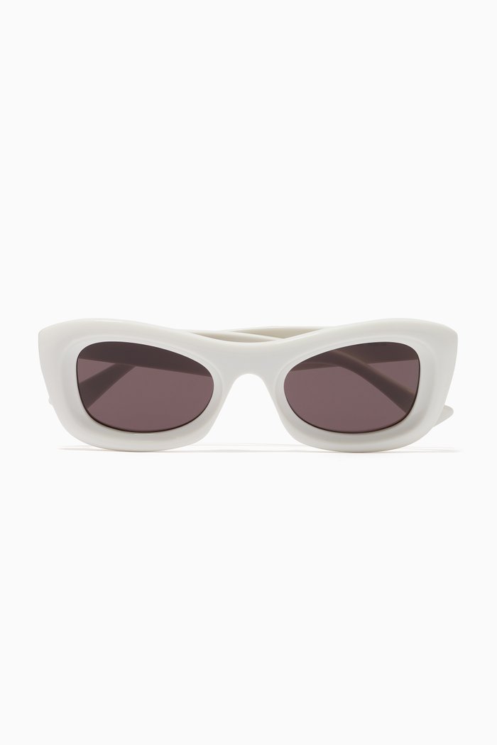 

Rectangular Sunglasses, White