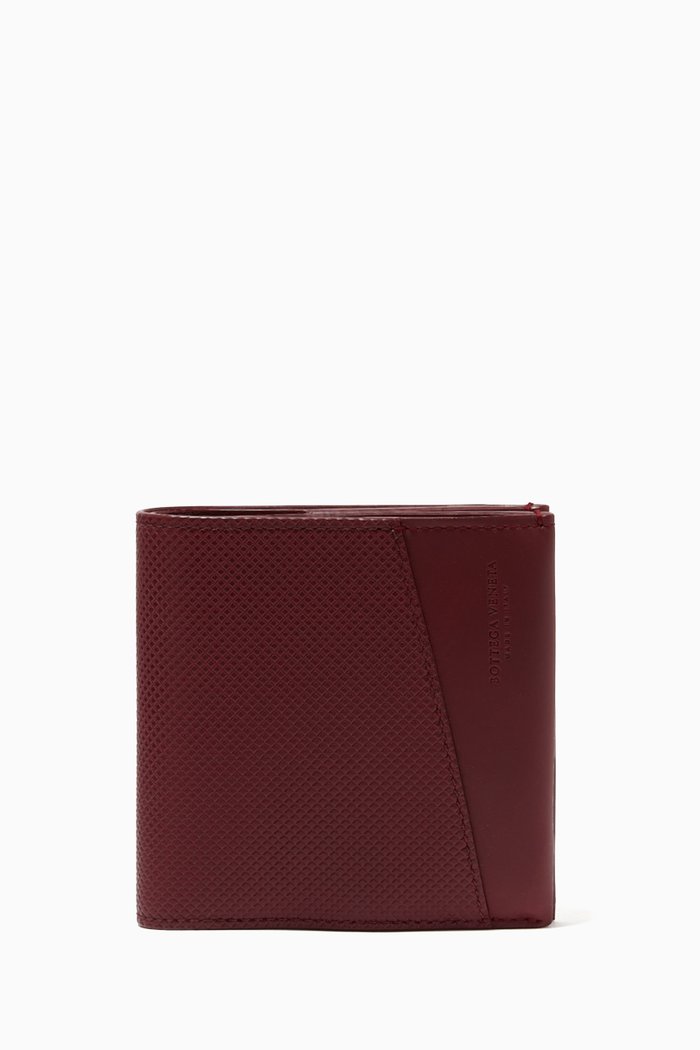 

Bi-fold Wallet in Marco Polo Calfskin, Burgundy