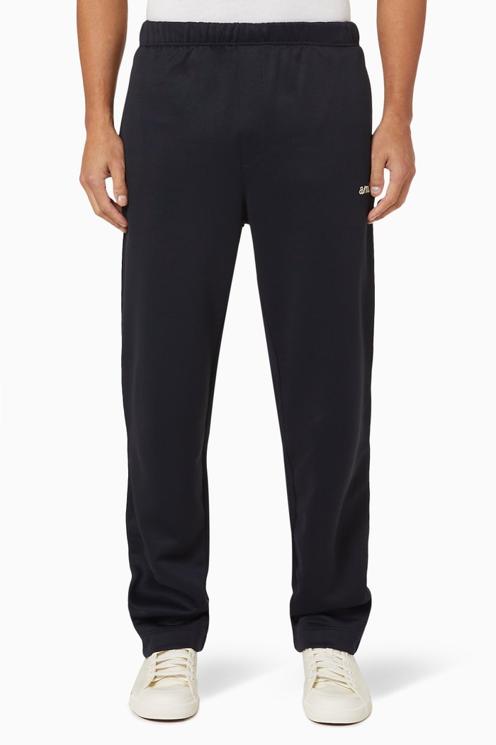 

Ami Embroidered Technical Track Pants, Blue