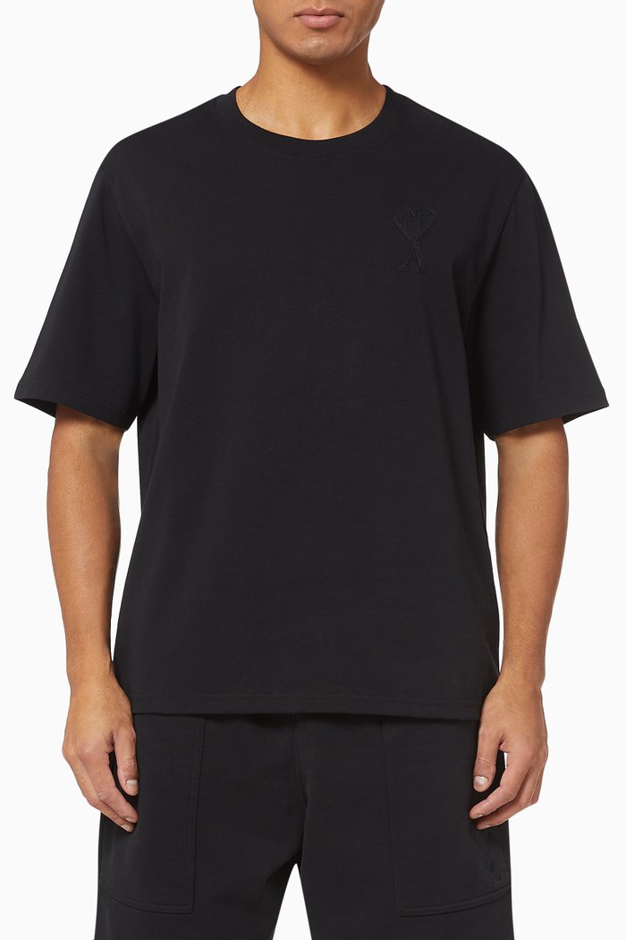 

Ami de Coeur Logo Cotton T-Shirt, Black