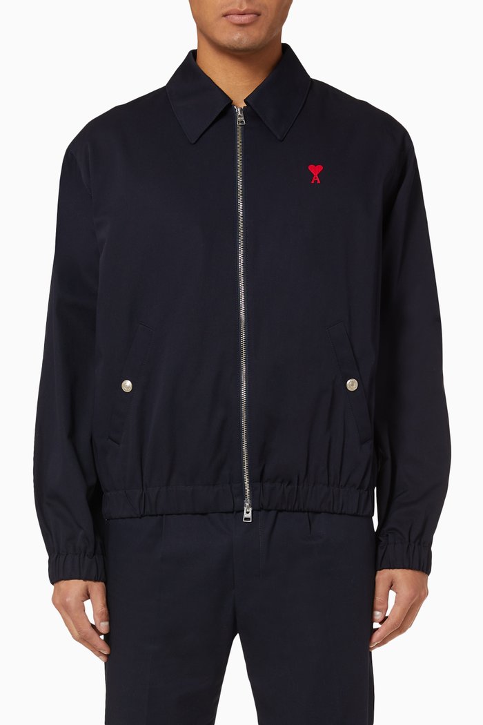 

Ami de Coeur Cotton Gabardine Zipped Jacket, Blue