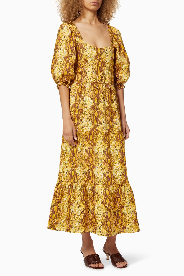 

Rumi Linen Midi Dress, Multicolour