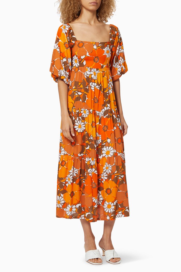 

Kiona Poplin Midi Dress, Multicolour