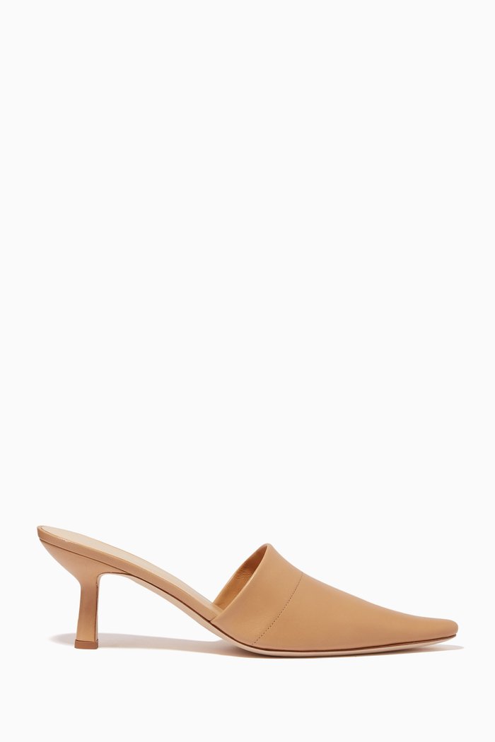 

Cynthia 65 Mules in Leather, Neutral