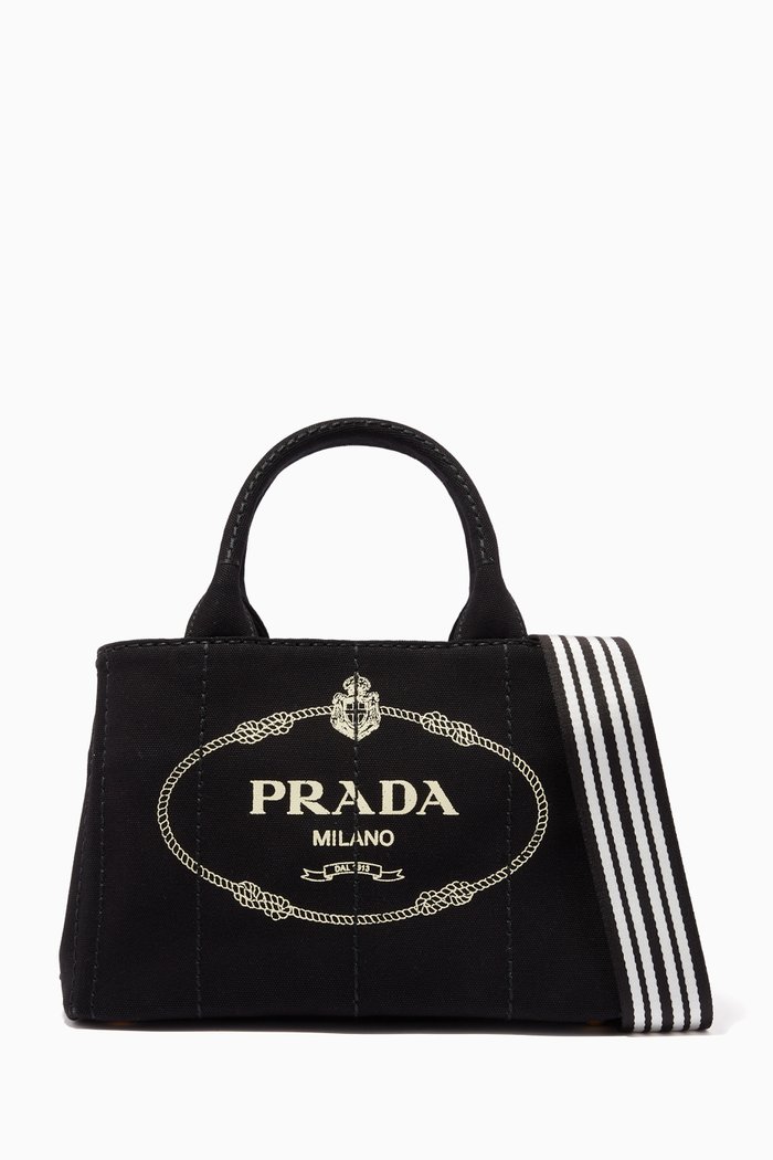 

Giardiniera Shopper Bag in Hemp Fabric, Black