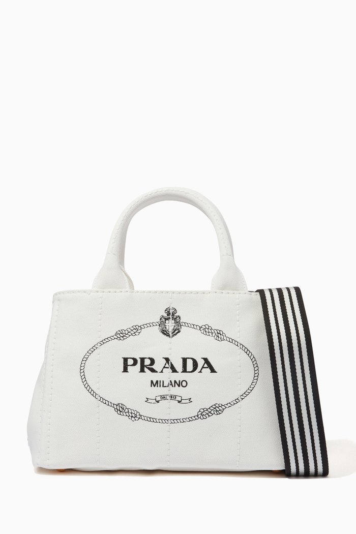 

Giardiniera Shopper Bag in Hemp Fabric, White