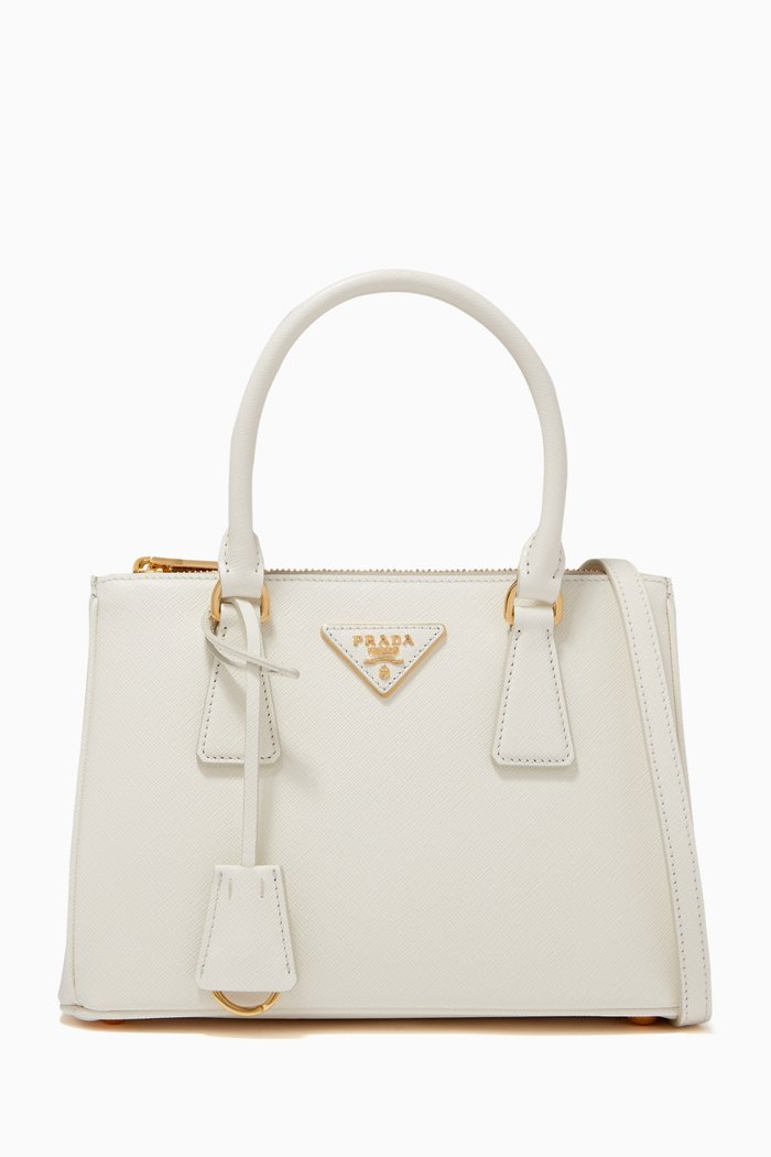 

Micro Galleria Bag in Saffiano Leather, White