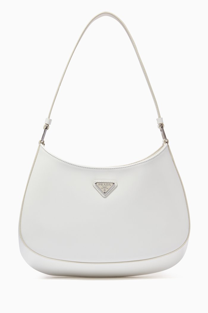 

Cleo Shoulder Bag in Brushed Leather, White