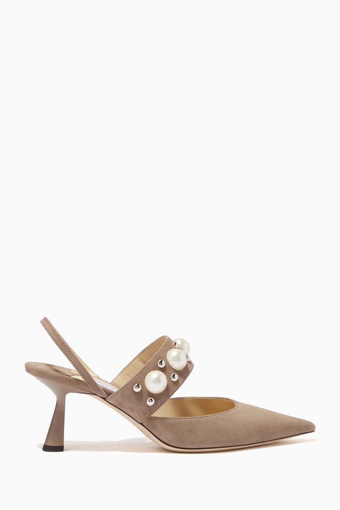 

Breslin 65 Slingbacks in Suede, Brown