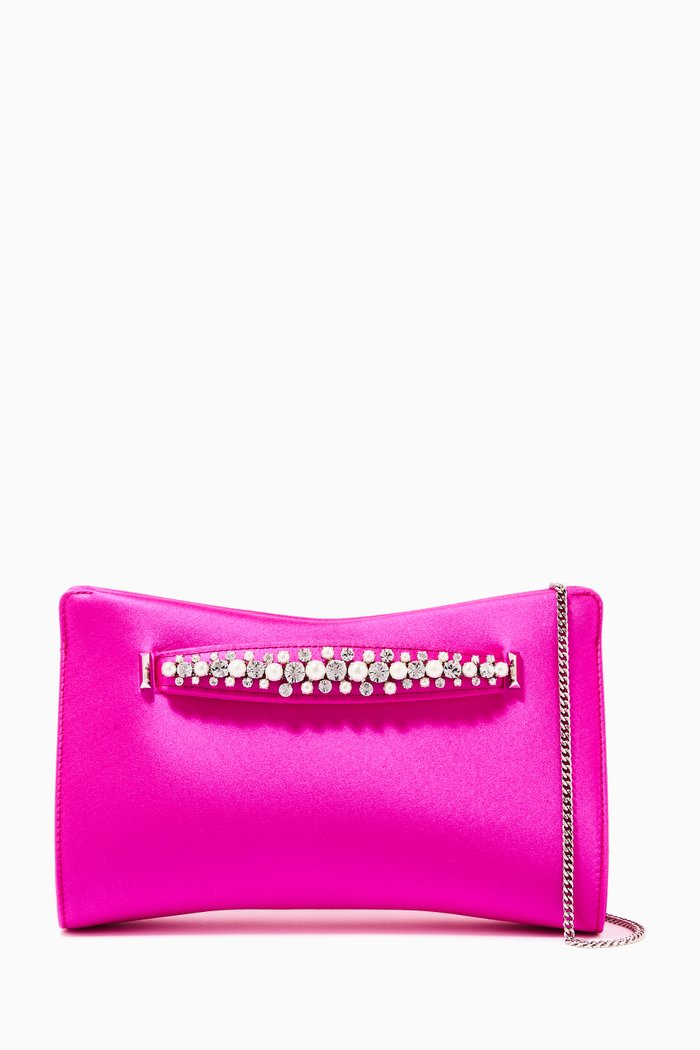 

Venus Clutch Bag in Satin, Pink