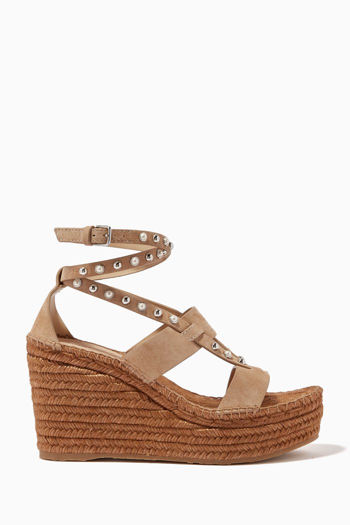 

Danica 110 Espadrille Wedges in Suede, Neutral