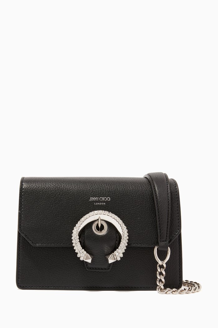 

Madeline Crossbody Bag in Goat Leather, Black