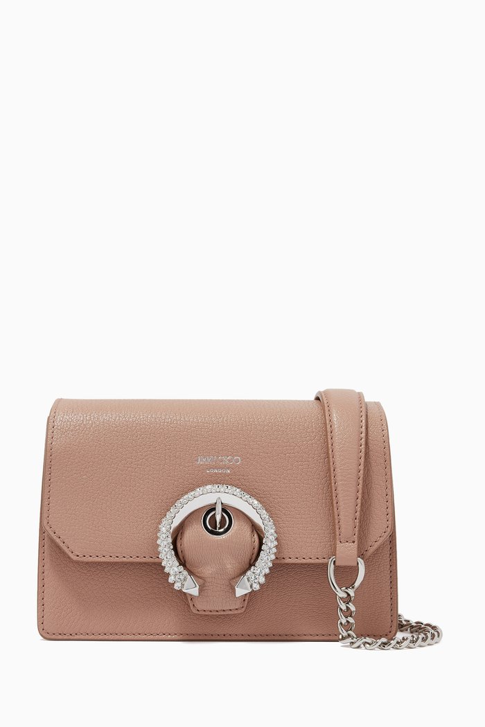 

Madeline Crossbody Bag in Goat Leather, Pink
